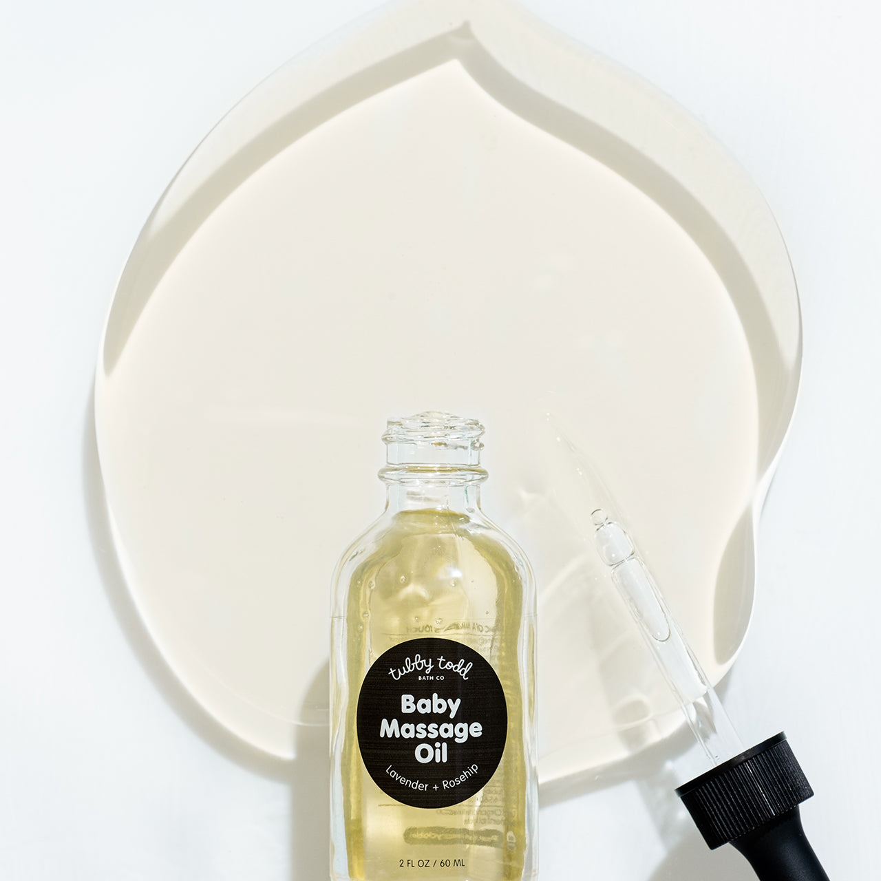 Texture of Baby Massage Oil shot